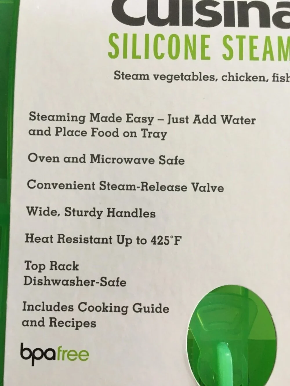 Cuisinart Silicone Steam Case Vegetable Food Steaming Oven Or Microwave NEW